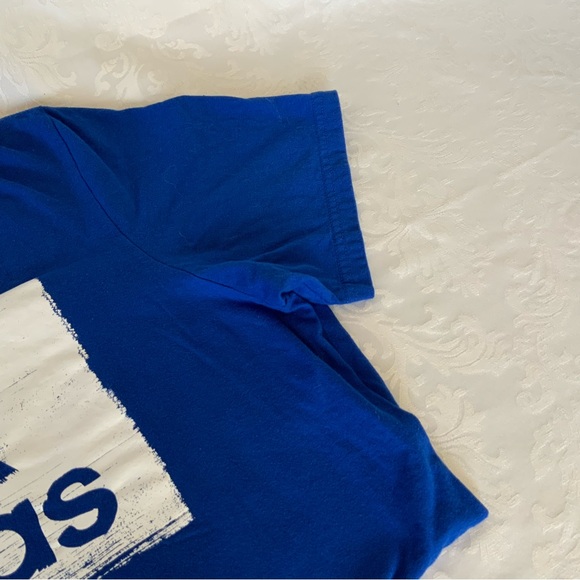 Boys Blue Adidas T-Shirt - Picture 3 of 5